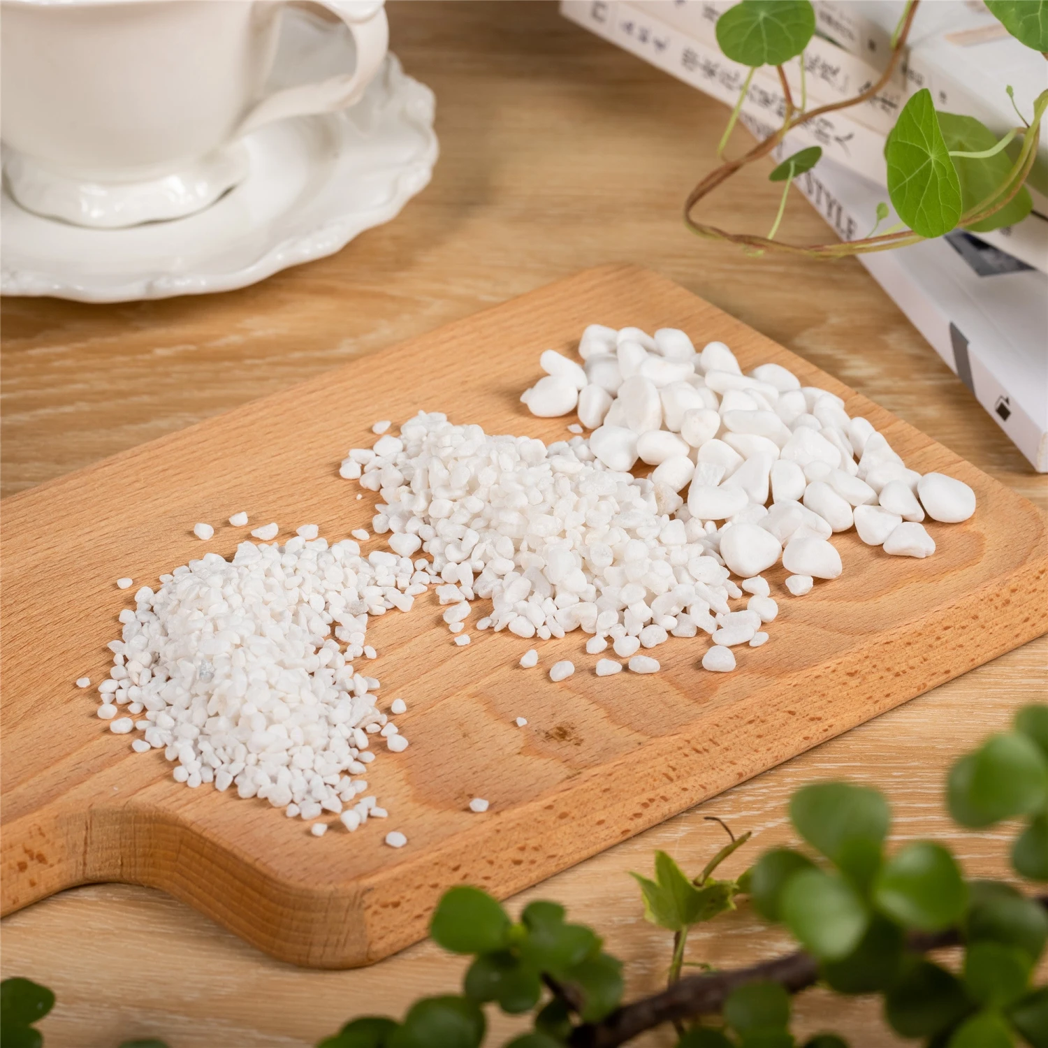 Decorative White Pebble Rocks For Succulents Top Dressing, For Terrarium, Fairy Gardening 4 Decorative White Pebble Rocks For Succulents Top Dressing, For Terrarium, Fairy Gardening - Image 4