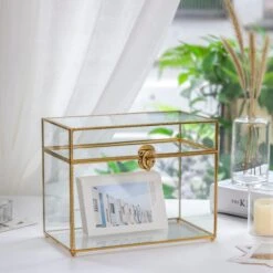 Pure Copper Medium Geometric Glass Card Box Terrarium Foot Latch Rose Gold Handmade Rectangular -Glass Plant Store 20190315005 6 4585907b 5948 49ee 842f f2ab2ce33cdb