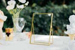 NCYP 5" X 7" Tabletop Gold Brass Rectangle Glass Artwork Photo Picture Display Frame -Glass Plant Store 20190315010 1