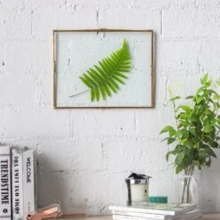 Handmade Copper Brass Wall Glass Frame With Hanging Stand Hook For Dried Flowers Specimen Clip -Glass Plant Store 20190619001 4 1