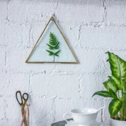 Hanging Triangle Herbarium Brass Glass Frame For Pressed Flowers Dried Flowers Poster 27 Hanging Triangle Herbarium Brass Glass Frame For Pressed Flowers Dried Flowers Poster -Glass Plant Store 20190905010 1 ac108fe0 7e12 42cf a999 c98f2b7e28e7