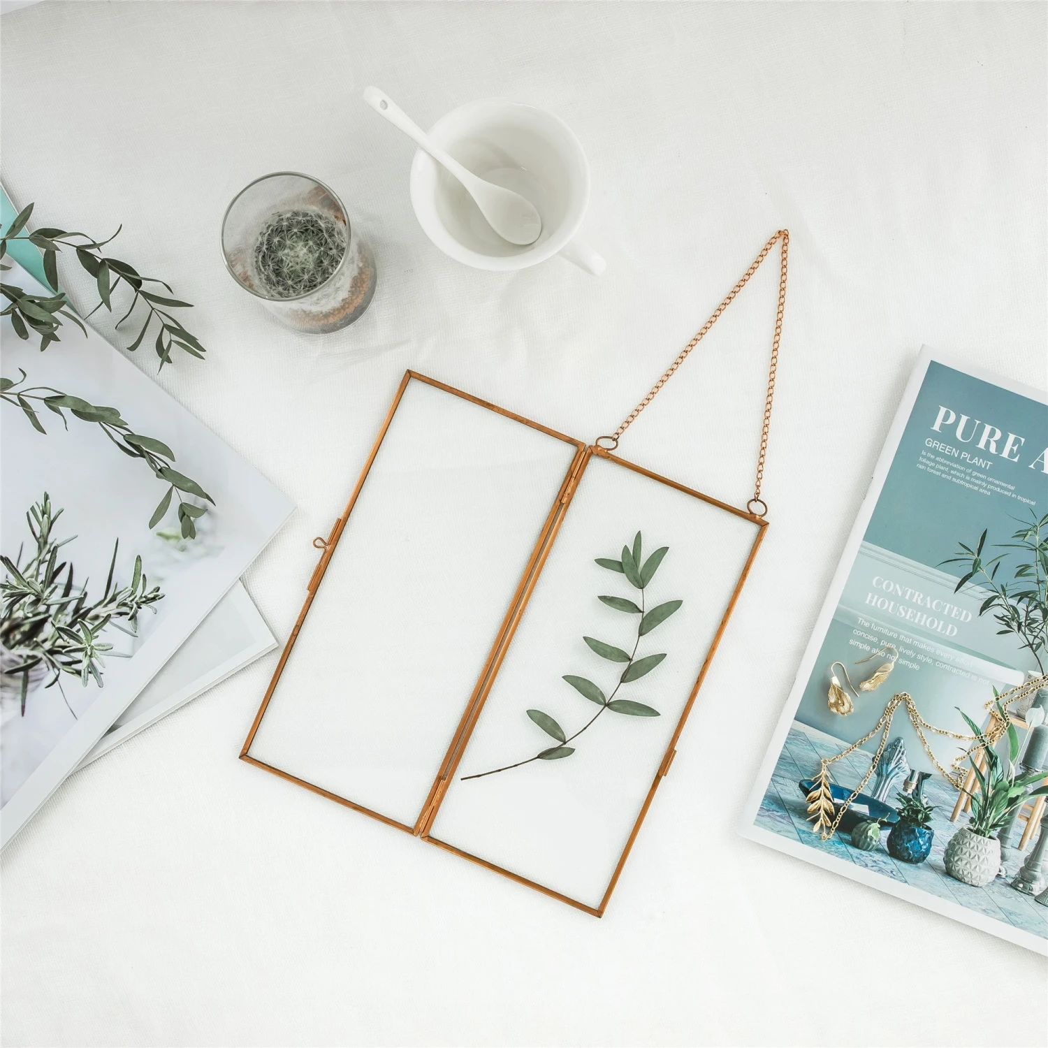 Hanging 4x9 Inches Pink Long Herbarium Pure Copper Glass Frame For Pressed Flowers Dried Flowers 1 Hanging 4x9 Inches Pink Long Herbarium Pure Copper Glass Frame For Pressed Flowers Dried Flowers