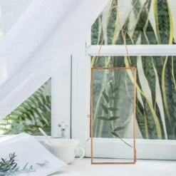 Hanging 4x9 Inches Pink Long Herbarium Pure Copper Glass Frame For Pressed Flowers Dried Flowers 12 Hanging 4x9 Inches Pink Long Herbarium Pure Copper Glass Frame For Pressed Flowers Dried Flowers -Glass Plant Store 20190905011 5
