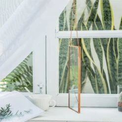 Hanging 4x9 Inches Pink Long Herbarium Pure Copper Glass Frame For Pressed Flowers Dried Flowers 13 Hanging 4x9 Inches Pink Long Herbarium Pure Copper Glass Frame For Pressed Flowers Dried Flowers -Glass Plant Store 20190905011 6