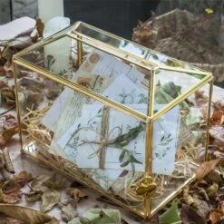 Large Geometric Glass Card Box Terrarium With Slot And Heart Lock, Foot, Gold, Handmade, Brass,for Wedding Receiption, Wishwell, Keepsake Centerpiece 28 Large Geometric Glass Card Box Terrarium With Slot And Heart Lock, Foot, Gold, Handmade, Brass,for Wedding Receiption, Wishwell, Keepsake Centerpiece -Glass Plant Store 20190926001 4 54ee5963 714a 4478 9c53 01bb50fa27d7