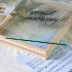 NCYP Handmade Tabletop Wall Hanging Natural Wood Tempered Glass Acrylic Panel Floating Frame 7 NCYP Handmade Tabletop Wall Hanging Natural Wood Tempered Glass Acrylic Panel Floating Frame -Glass Plant Store 20191216001blm 3