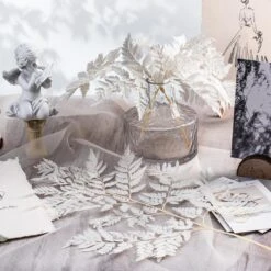 Preserved Pressed Flower Davallia Mariesii, Squirrel's Foot Fern Leaf , Multiple Color, 5 Pcs, 12inches Long, 8inches Width, DIY Material -Glass Plant Store 20200518022 8