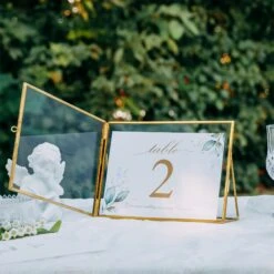 NCYP Tabletop Gold 5x7, 6x8 5.5x7 Brass Glass Photo Picture Display Frame