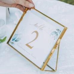 NCYP Tabletop Gold 5x7, 6x8 5.5x7 Brass Glass Photo Picture Display Frame 22 NCYP Tabletop Gold 5x7, 6x8 5.5x7 Brass Glass Photo Picture Display Frame -Glass Plant Store 20220215001 6