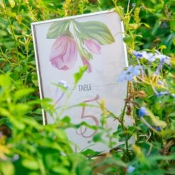 Silver Brass Tabletop Vintage Frame Geometric Ornament Plant Specimen Clip Modern Decor Card Holder 5X7" Reception -Glass Plant Store 20221229004 18