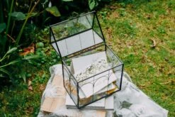 Vintage House Glass Geometric Terrarium Card Box Black -Glass Plant Store 20230329020 15