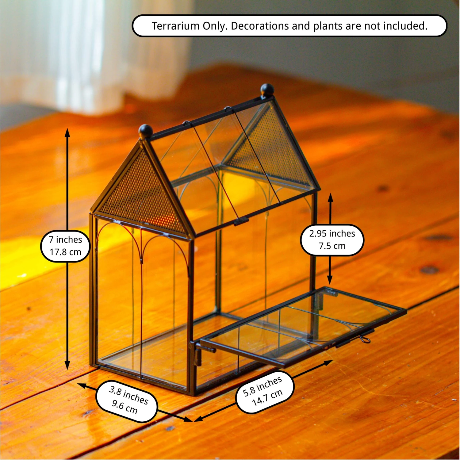 Vintage Mini House Shape Glass Geometric Terrarium For Jumping Spider 2 Vintage Mini House Shape Glass Geometric Terrarium For Jumping Spider - Image 2