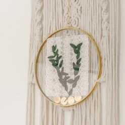 Wall Hanging Round 8" Herbarium Brass Glass Frame For Thick Pressed Flowers, Dried Flowers, Poster, Coin, Double Glass, Floating Frame 24 Wall Hanging Round 8" Herbarium Brass Glass Frame For Thick Pressed Flowers, Dried Flowers, Poster, Coin, Double Glass, Floating Frame -Glass Plant Store 290A2543