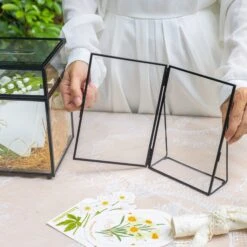 Modern Black Table Number Holder, 5X7'' Photo Picture Frame, For Outdoor Garden Wedding, Bridal Shower 14 Modern Black Table Number Holder, 5X7'' Photo Picture Frame, For Outdoor Garden Wedding, Bridal Shower -Glass Plant Store 290A3084