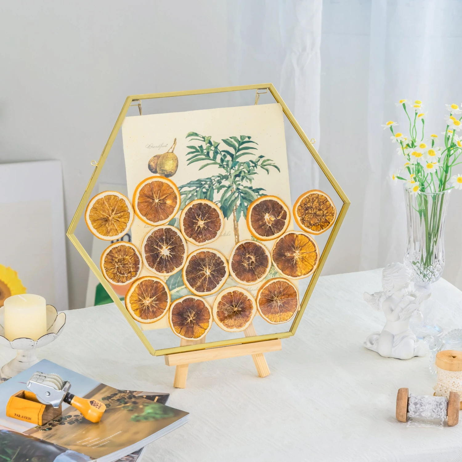 Wall Hanging Hexagon 12" Herbarium Brass Glass Frame For Thick Pressed Flowers, Dried Flowers, Poster, Coin, Double Glass, Floating Frame 1 Wall Hanging Hexagon 12" Herbarium Brass Glass Frame For Thick Pressed Flowers, Dried Flowers, Poster, Coin, Double Glass, Floating Frame