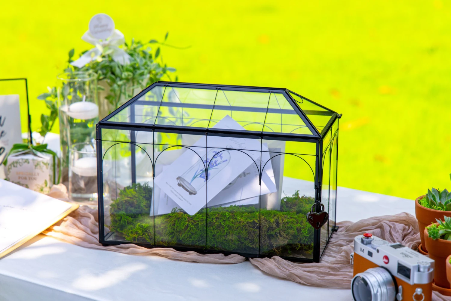 12.6"Handmade Black Wedding Card Box With Slot And Lock, Size Large, For Reception 18 12.6"Handmade Black Wedding Card Box With Slot And Lock, Size Large, For Reception - Image 18