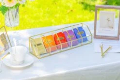 Glass Gold Tea Bag Box, 5 Compartments Box, Tea Lovers Gift Box, Tea Organizer, Christmas Gift -Glass Plant Store 290A6275 2ff806c7 c15a 4a27 ba18 c167da566ce5