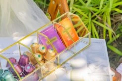 Glass Gold Tea Bag Box, 5 Compartments Box, Tea Lovers Gift Box, Tea Organizer, Christmas Gift -Glass Plant Store 290A6346 3738251a d942 4c3d b3b8 a499ac9b3962