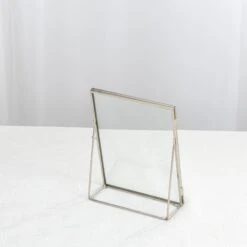 Silver Brass Tabletop Vintage Frame Geometric Ornament Plant Specimen Clip Modern Decor Card Holder 5X7" Reception -Glass Plant Store 290A7407 807d5d2b 7226 4ef3 b992 3dfa6f007028