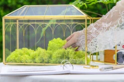 12.6" Handmade Victorian Church Gold Wedding Card Box With Slot And Lock 22 12.6" Handmade Victorian Church Gold Wedding Card Box With Slot And Lock -Glass Plant Store 290A8989