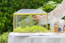 12.6" Handmade Victorian Church Gold Wedding Card Box With Slot And Lock 27 12.6" Handmade Victorian Church Gold Wedding Card Box With Slot And Lock -Glass Plant Store 290A9025