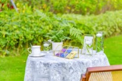 Glass Gold Tea Bag Box, 3 Compartments Box, Tea Lovers Gift Box, Tea Organizer, Christmas Gift -Glass Plant Store 290A9719