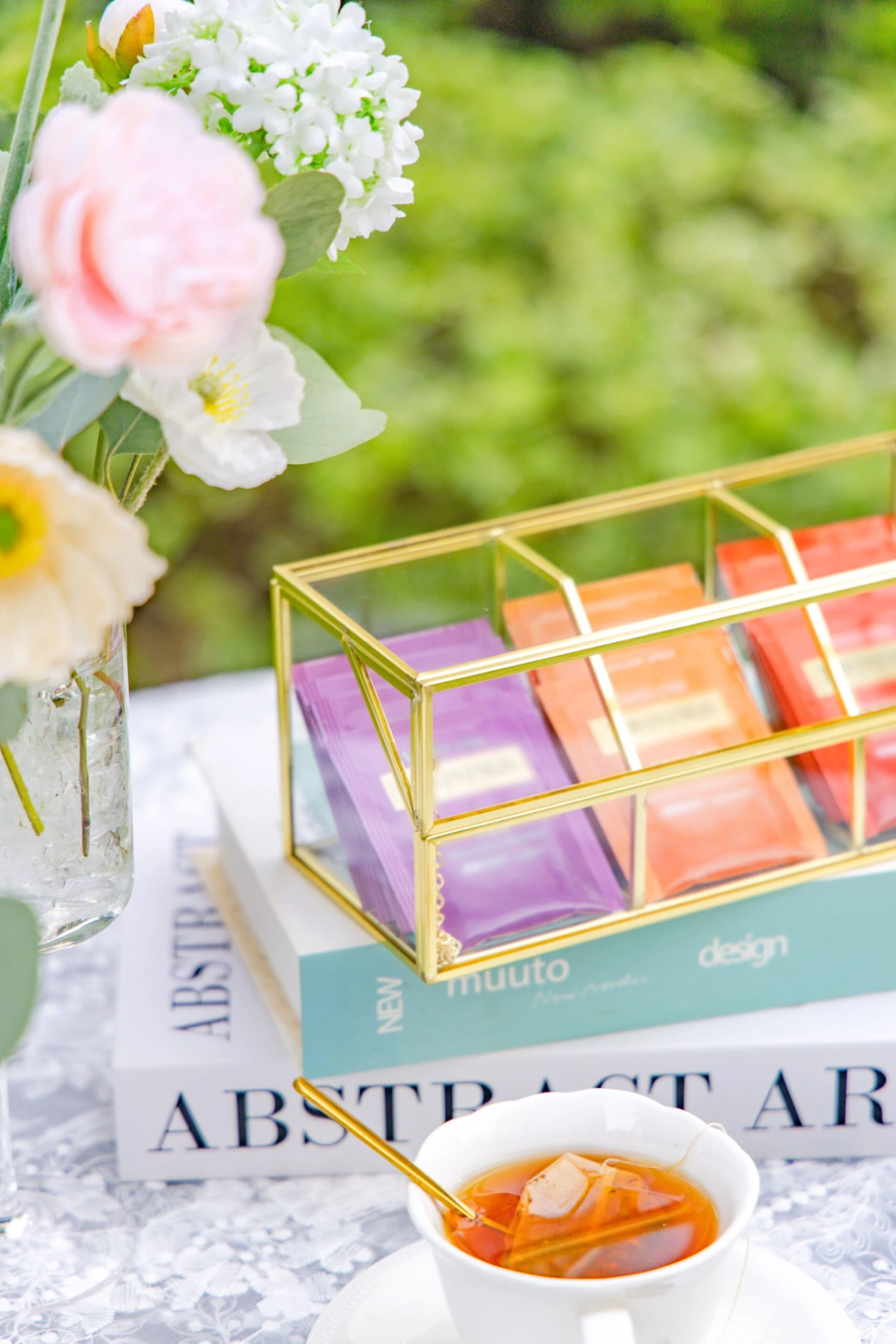 Glass Gold Tea Bag Box, 3 Compartments And Lid Storage Box, Tea Lovers Gift Box, Tea Organizer, Christmas Gift 15 Glass Gold Tea Bag Box, 3 Compartments And Lid Storage Box, Tea Lovers Gift Box, Tea Organizer, Christmas Gift - Image 15