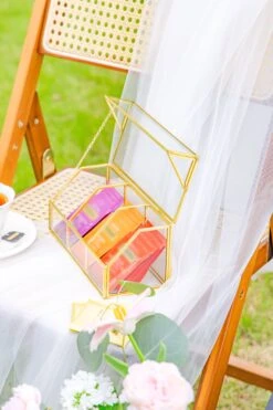 Glass Gold Tea Bag Box, 3 Compartments And Lid Storage Box, Tea Lovers Gift Box, Tea Organizer, Christmas Gift 39 Glass Gold Tea Bag Box, 3 Compartments And Lid Storage Box, Tea Lovers Gift Box, Tea Organizer, Christmas Gift -Glass Plant Store 290A9941