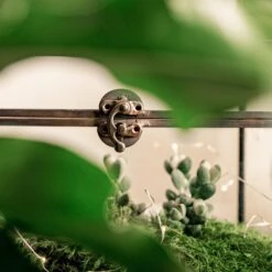 Black Geometric Glass Card Box Terrarium Foot Latch Handmade Rectangular For Wedding Receiption Wishwell Keepsake -Glass Plant Store 5171