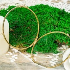 NCYP Wall Hanging Round 5" 4.3" Herbarium Brass Glass Frame For Pressed Flowers, Dried Flowers, Poster, Double Glass, Floating Frame -Glass Plant Store 5703