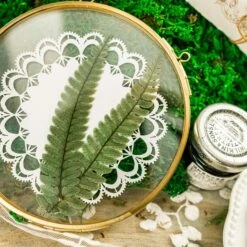 NCYP Wall Hanging Round 5" 4.3" Herbarium Brass Glass Frame For Pressed Flowers, Dried Flowers, Poster, Double Glass, Floating Frame -Glass Plant Store 5890