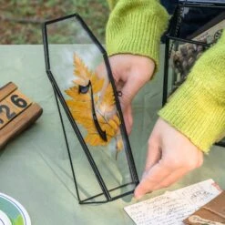 Brass Gold Tabletop Vintage Frame Geometric Ornament Plant Specimen Clip Modern Decor Card Holder 5X7" Reception 22 Brass Gold Tabletop Vintage Frame Geometric Ornament Plant Specimen Clip Modern Decor Card Holder 5X7" Reception -Glass Plant Store G01A0173