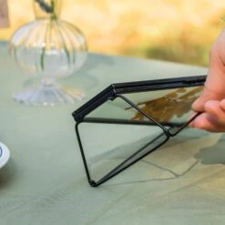 Brass Gold Tabletop Vintage Frame Geometric Ornament Plant Specimen Clip Modern Decor Card Holder 5X7" Reception 32 Brass Gold Tabletop Vintage Frame Geometric Ornament Plant Specimen Clip Modern Decor Card Holder 5X7" Reception -Glass Plant Store G01A0275