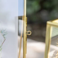 Gold Table Number Holder, 6''x8'' Wedding Photo Picture Frame, For Outdoor Garden Wedding, Bridal Shower -Glass Plant Store G01A2108 c5537774 c8b5 4f37 aee0 8835cc3eddba