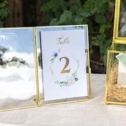 Gold Table Number Holder, 6''x8'' Wedding Photo Picture Frame, For Outdoor Garden Wedding, Bridal Shower -Glass Plant Store G01A2139 0dfb3479 85b9 4b2f 8192 abbda3105f20