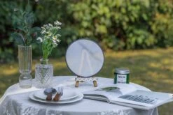 6" Black Wall Hanging RoundHerbarium Brass Glass Frame For Pressed Flowers, Poster, Double Glass, Floating Frame -Glass Plant Store G01A2794