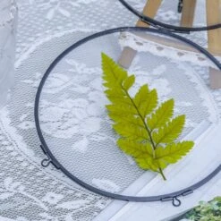 6" Black Wall Hanging RoundHerbarium Brass Glass Frame For Pressed Flowers, Poster, Double Glass, Floating Frame -Glass Plant Store G01A2843