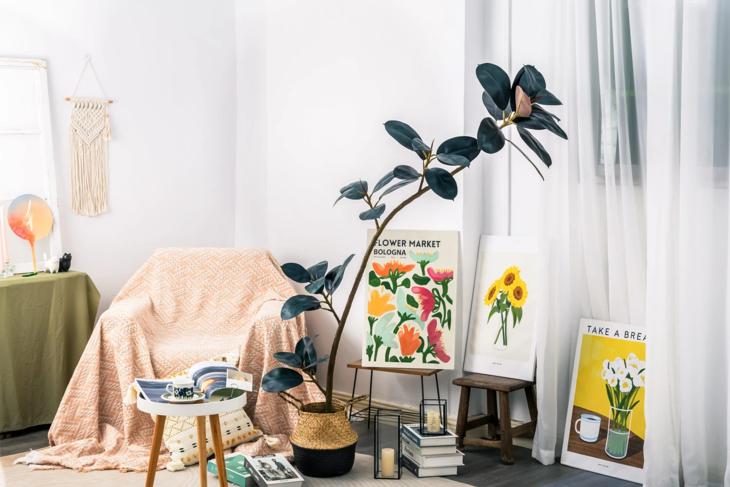 NCYP Artificial Rubber Tree, Rubber Fig, Rubber Bush 5.9FT (70.8 Inches) Tall Faux Plant For Home Office Decor, Indoor Fake Potted Ficus Elastica Tree With Plastic Pot And Rattan Woven Basket 3 NCYP Artificial Rubber Tree, Rubber Fig, Rubber Bush 5.9FT (70.8 Inches) Tall Faux Plant For Home Office Decor, Indoor Fake Potted Ficus Elastica Tree With Plastic Pot And Rattan Woven Basket - Image 3