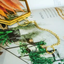 Handmade Vintage Brass Floating Hanging Glass Hexagon Picture Photo Frame Small Side Length 2" -Glass Plant Store G01A9976