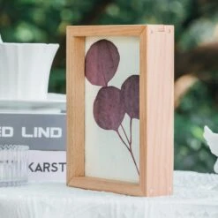 NCYP Handmade Personalized Tabletop Wall Hanging Natural Wood Glass Floating Frame For Photo -Glass Plant Store IMG 4555