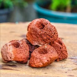5-8cm Red Horticultural Lava Rock Volcanic Rock For Terrarium, Bonsai Landscape, 500g