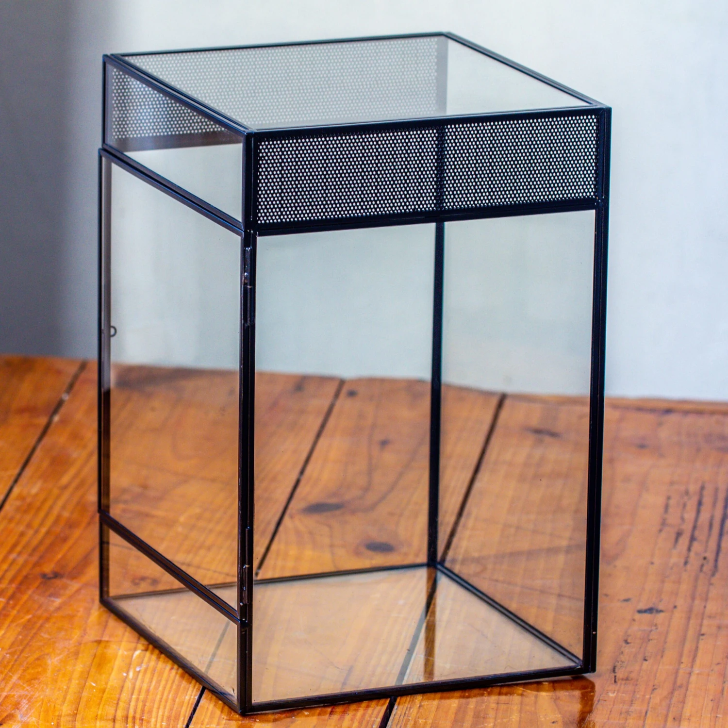 8x8x12 Inches Large Handmade Glass Geometric Terrarium With Side Vent, For Large Insects 2 8x8x12 Inches Large Handmade Glass Geometric Terrarium With Side Vent, For Large Insects - Image 2