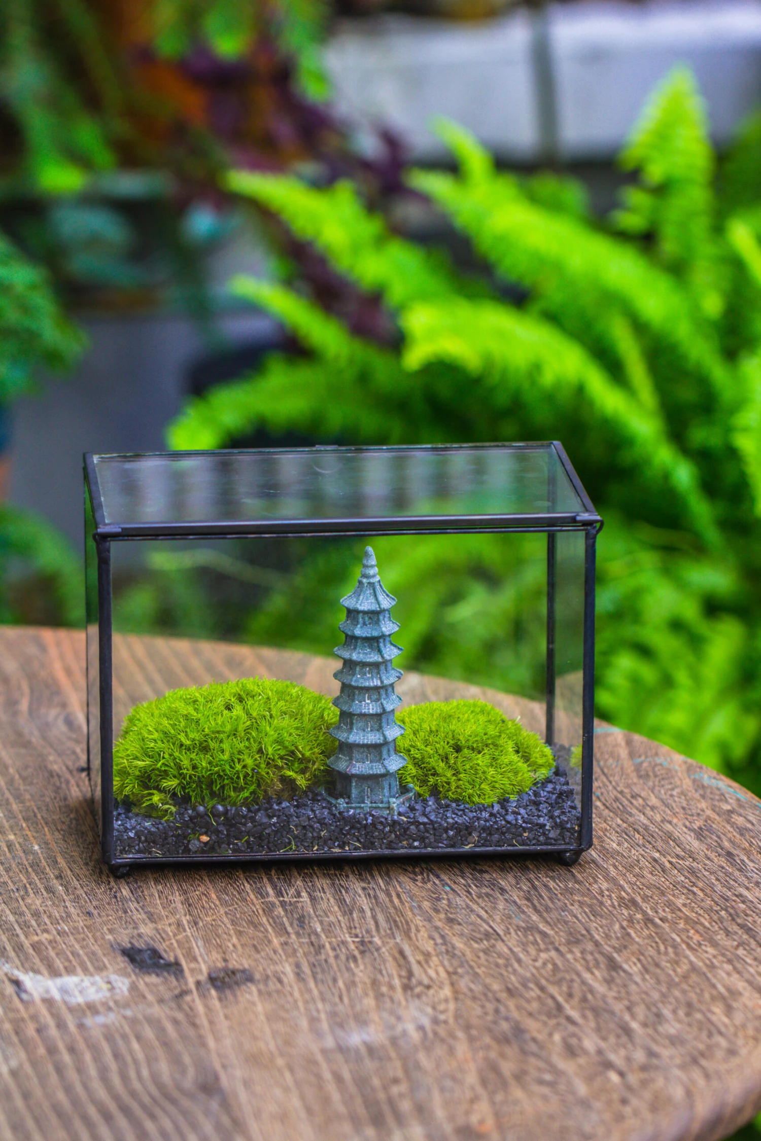 Preserved Moss Terrarium Miniature DIY Set, Japanese Zen Style, Preserved Leucobryum Moss And Pagoda, 17*10*12cm / 6.7 X 3.9 X 4.7" 17 Preserved Moss Terrarium Miniature DIY Set, Japanese Zen Style, Preserved Leucobryum Moss And Pagoda, 17*10*12cm / 6.7 X 3.9 X 4.7" - Image 17