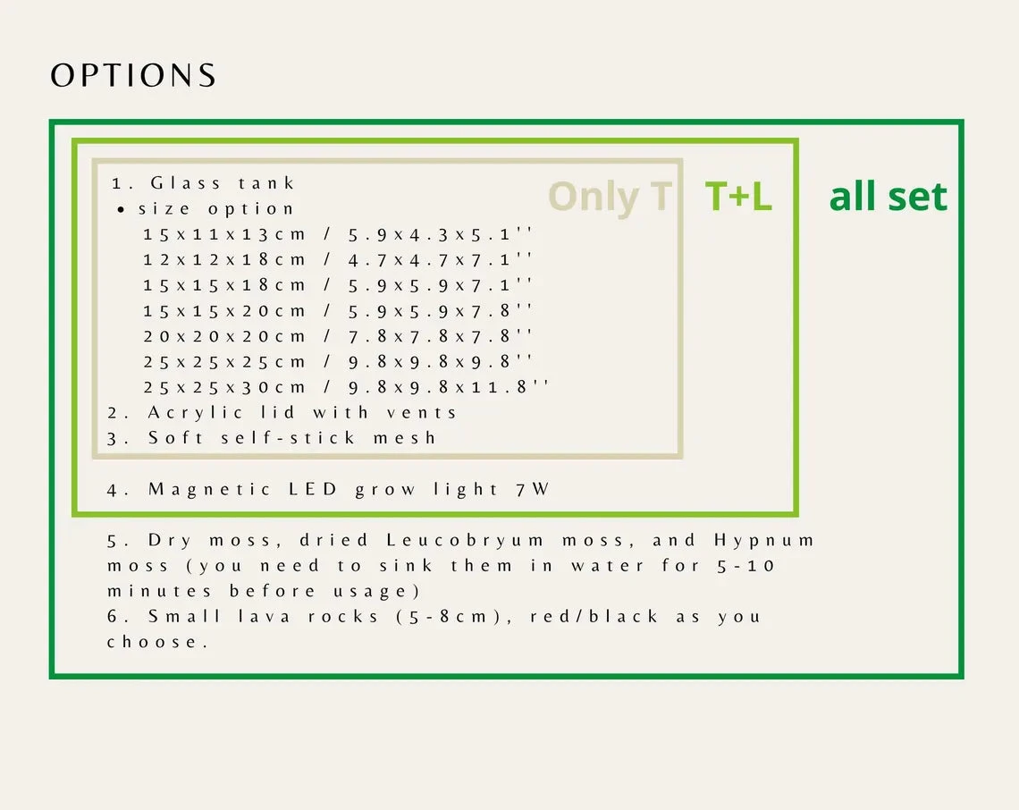 Watertight Glass Terrarium With LED Grow Light, Acrylic Lid For Carnivorous Plants-25x25x30cm / 9.8x9.8x11.8'' 18 Watertight Glass Terrarium With LED Grow Light, Acrylic Lid For Carnivorous Plants-25x25x30cm / 9.8x9.8x11.8'' - Image 18