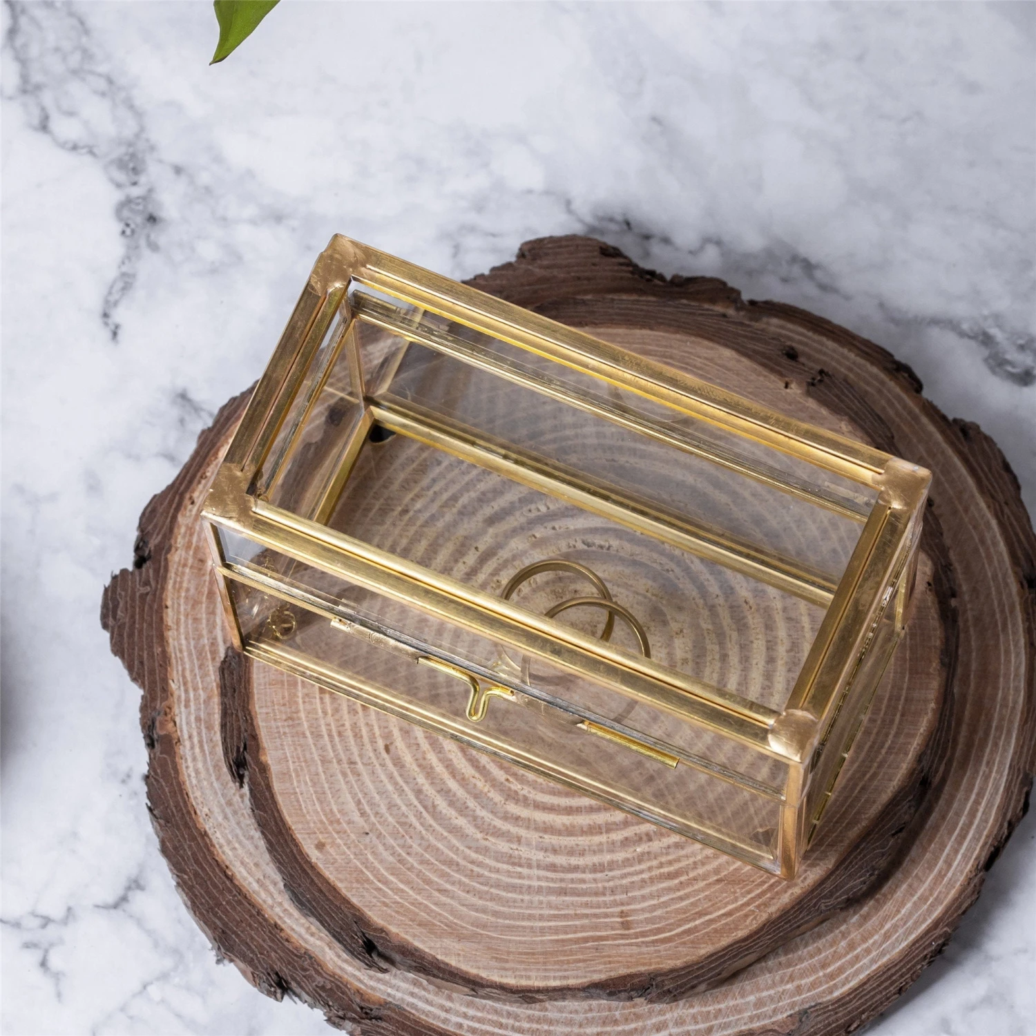 NCYP Handmade Gold Ring Box With Latch, Vintage, For Wedding, Engagement, Proposal, Jewellry Box Organizer, Custom Made 2 NCYP Handmade Gold Ring Box With Latch, Vintage, For Wedding, Engagement, Proposal, Jewellry Box Organizer, Custom Made - Image 2