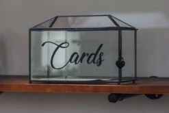 Back Standard/Large Geometric Glass Card Box Terrarium With Slot, Heart Lock, Foot, Handmade Brass For Wedding Receiption Wishwell Keepsake -Glass Plant Store il fullxfull.3754724834 sxnn