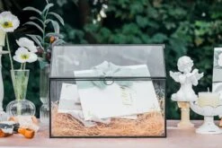 Geometric Glass Card Box Terrarium, Black, Handmade, House Shape,for Wedding Receiption, Wishwell, Keepsake Centerpiece -Glass Plant Store il fullxfull.4527311014 npm6