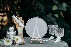 Round 7” Silver Herbarium Double Glass Frame, For Pressed Flowers, Leaves, Displaying Crochet -Glass Plant Store il fullxfull.4527619892 ocxk