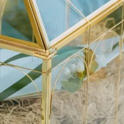 Vintage Gold Large Geometric Glass Card Box Terrarium With Slot, Heart Lock, Foot, Handmade Brass For Wedding Reception Wishwell Keepsake 19 Vintage Gold Large Geometric Glass Card Box Terrarium With Slot, Heart Lock, Foot, Handmade Brass For Wedding Reception Wishwell Keepsake -Glass Plant Store il fullxfull.4598883792 dou0