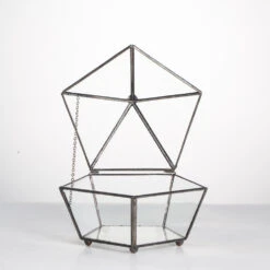 Handmade Small Modern Clear Jewelry BoxGlass Geometric Terrarium For Wedding Planters Succulents 27 Handmade Small Modern Clear Jewelry BoxGlass Geometric Terrarium For Wedding Planters Succulents -Glass Plant Store product image 385370595